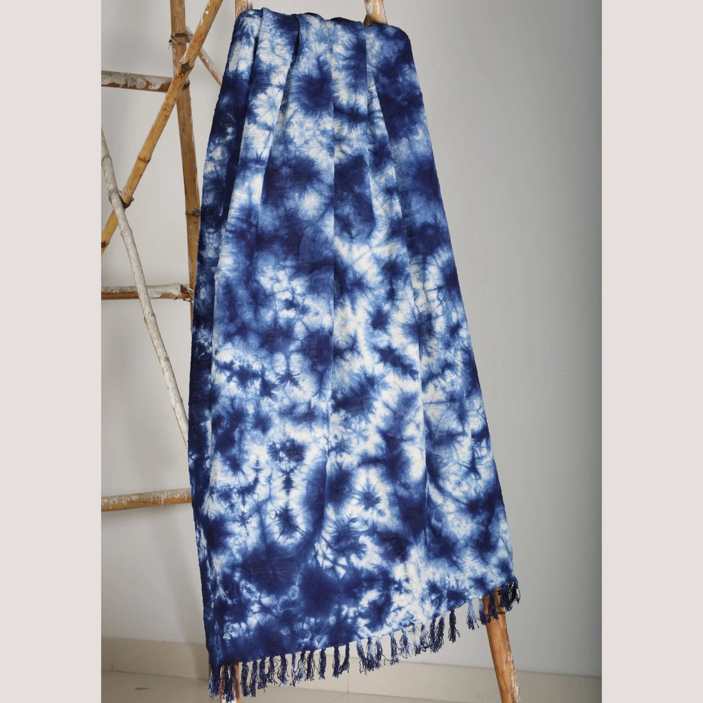 Throw Ignite – Indigo Shibori Dyed Cotton Mudcloth Throw