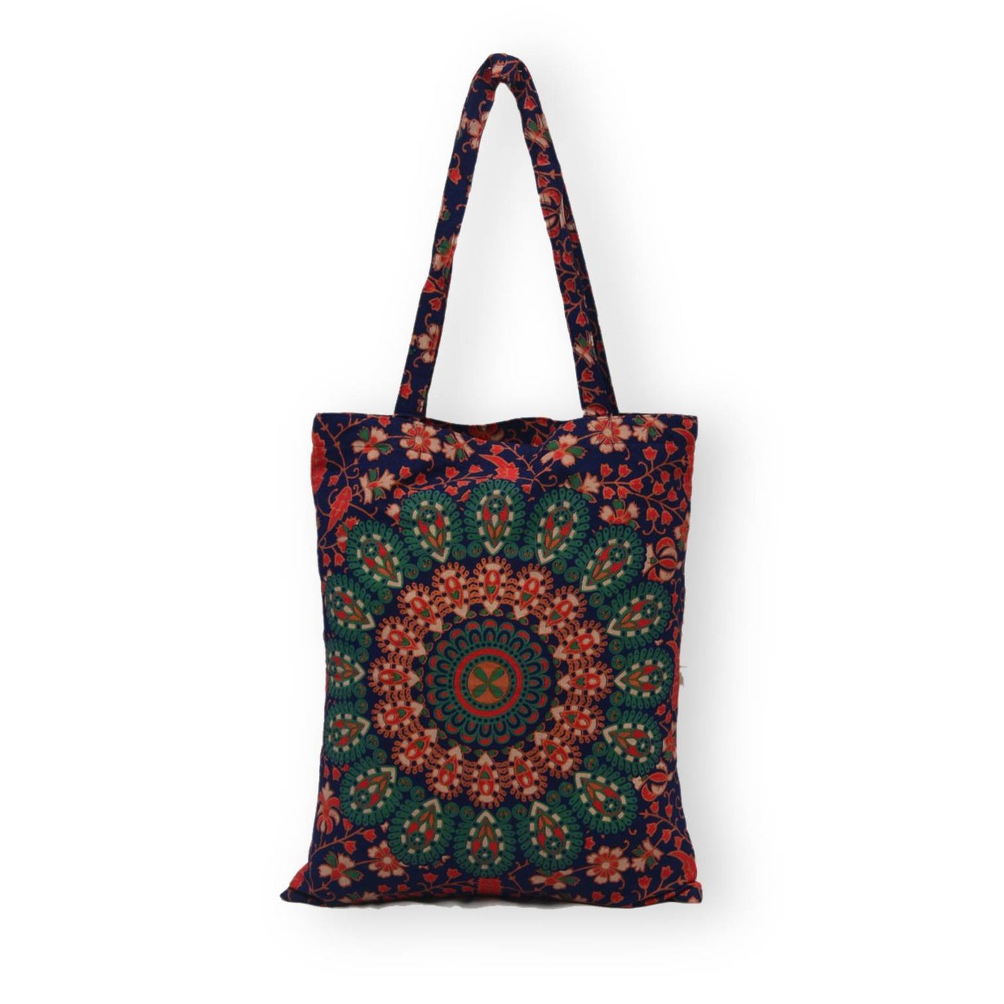 Mandala Shopping Bag Hippie Green Floral