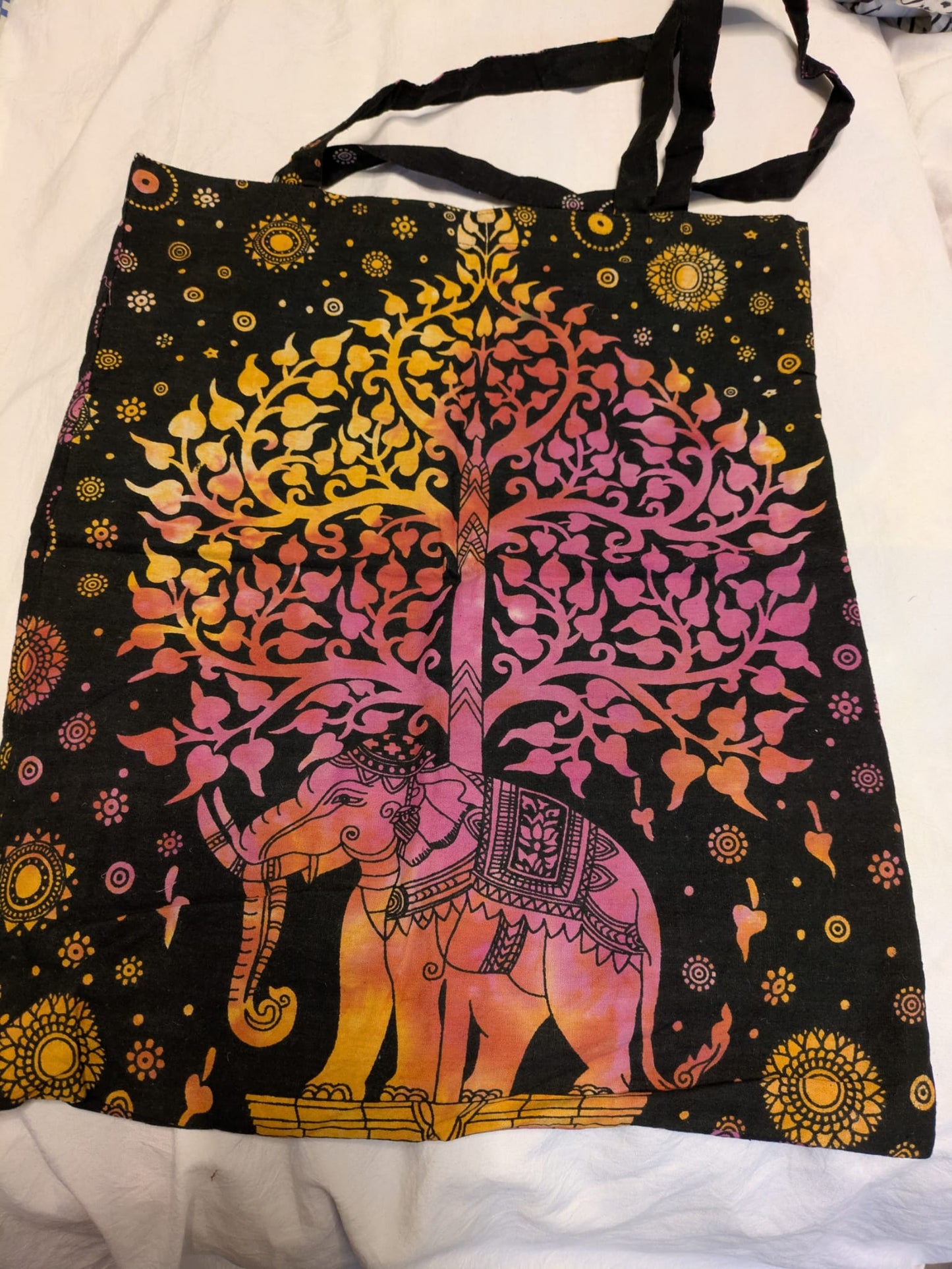 Tie Dye Indian Elephant Mandala Bag