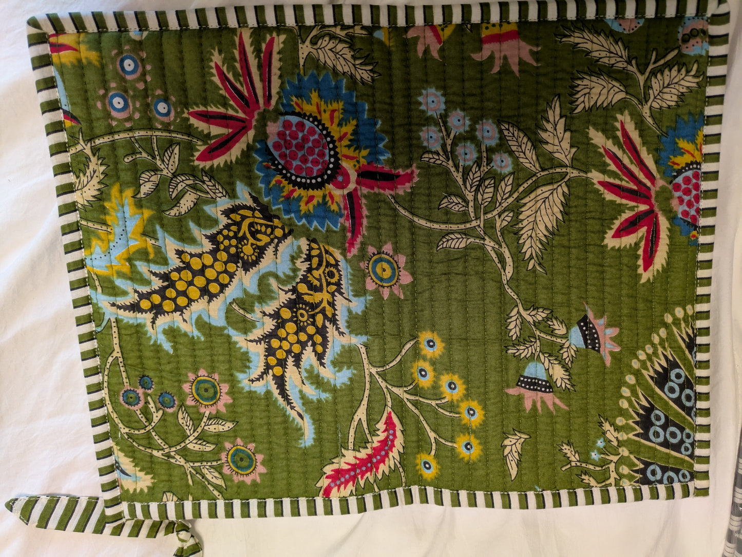 Eclectic Quilted Pure Cotton Laptop Sleeve 13"