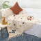 Floral Fantasy Hand Embroidered Cotton Throw, front view