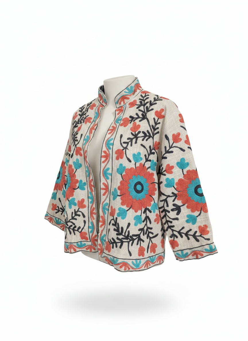 Saanjh Hand-Embroidered Suzani Jacket