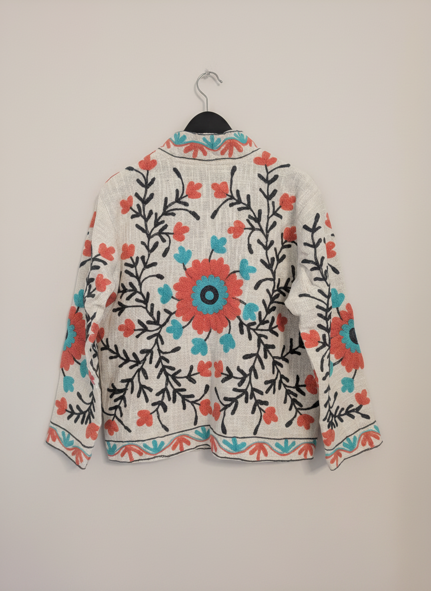 Saanjh Hand-Embroidered Suzani Jacket