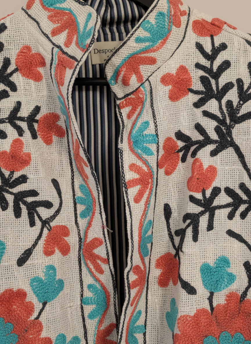 Saanjh Hand-Embroidered Suzani Jacket