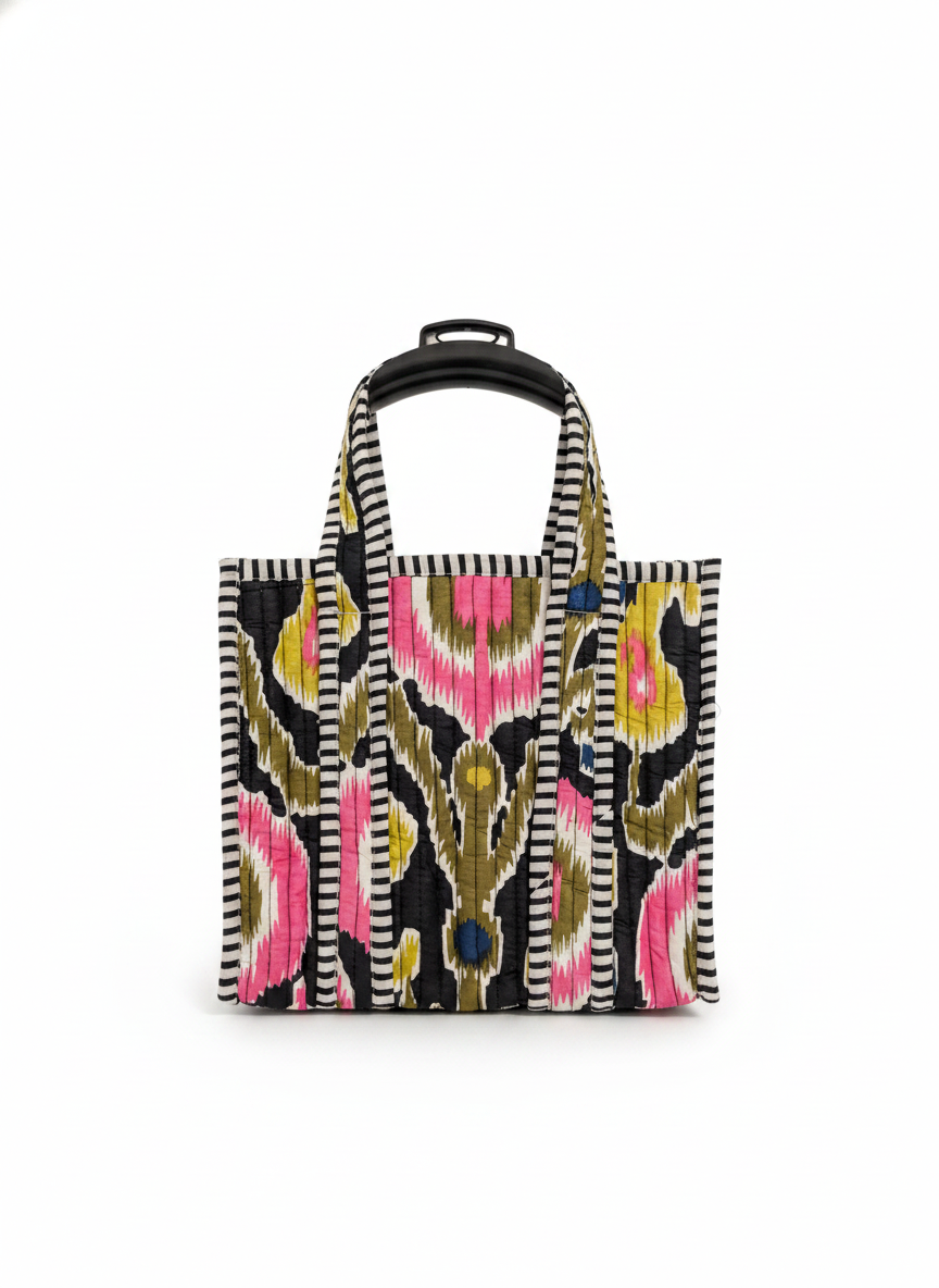 Stylish Ikat Cotton Lunch Bag
