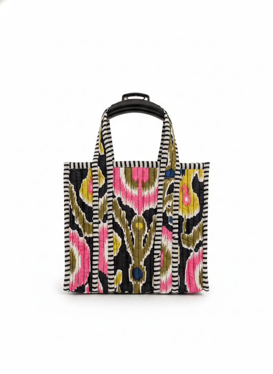 Stylish Ikat Cotton Lunch Bag