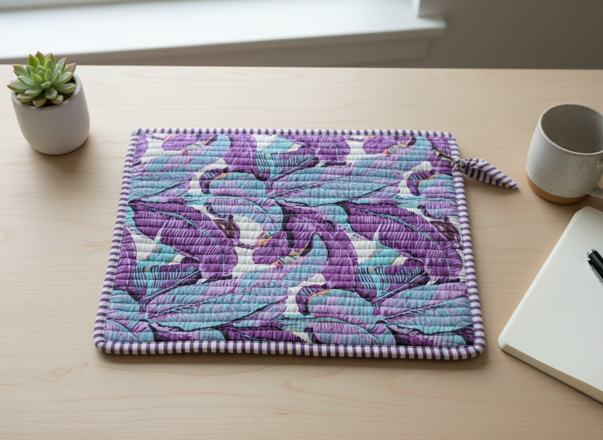 Eclectic Quilted Pure Cotton Laptop Sleeve 13"