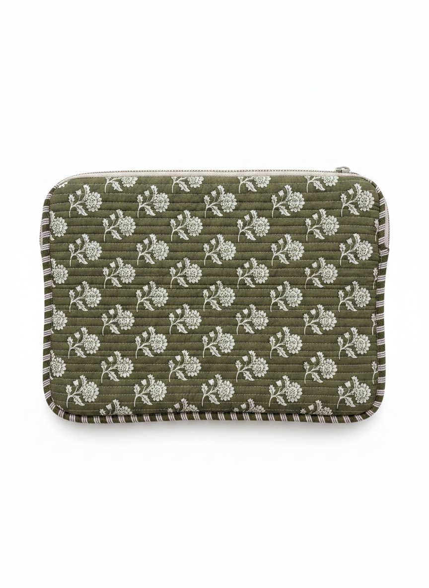 Artisanal Quilted 15-inch Laptop Sleeve