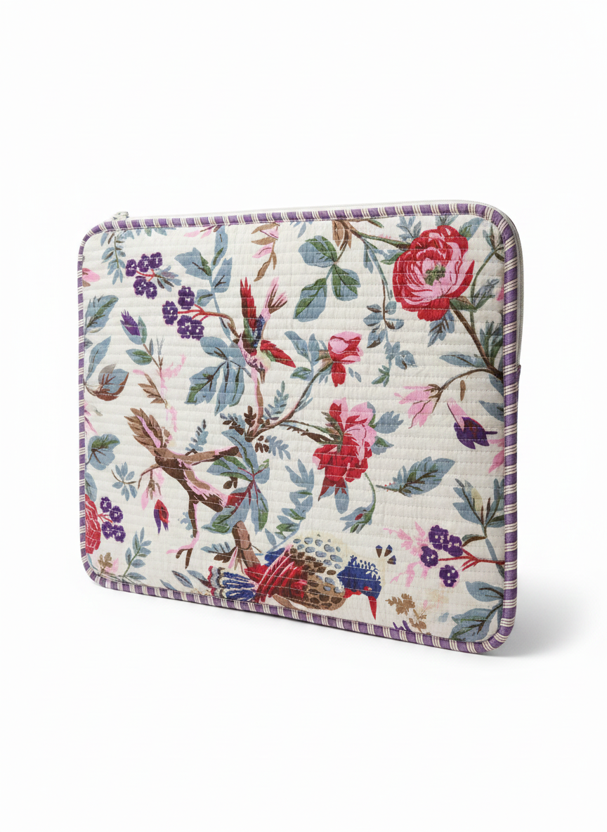 Artisanal Quilted 15-inch Laptop Sleeve