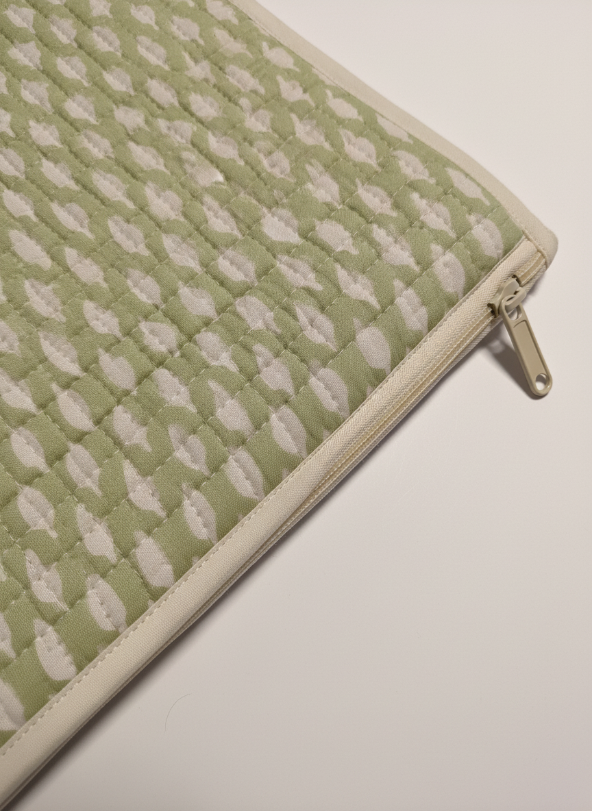 Artisanal Quilted 15-inch Laptop Sleeve