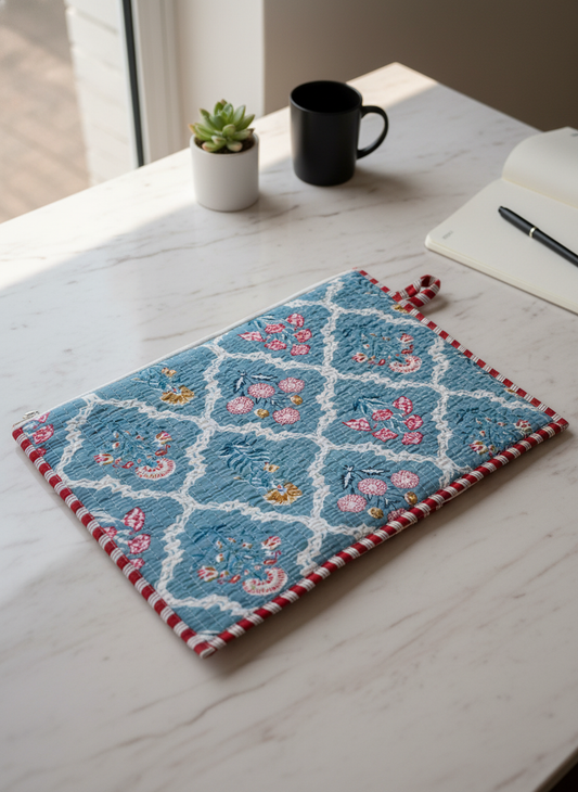 Artisanal Quilted 15-inch Laptop Sleeve