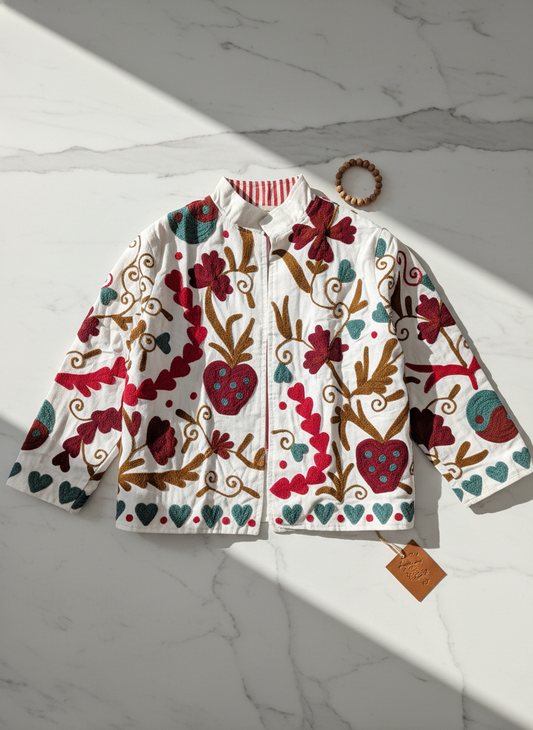 Bloom Royale Multicolor Canvas Suzani Jacket