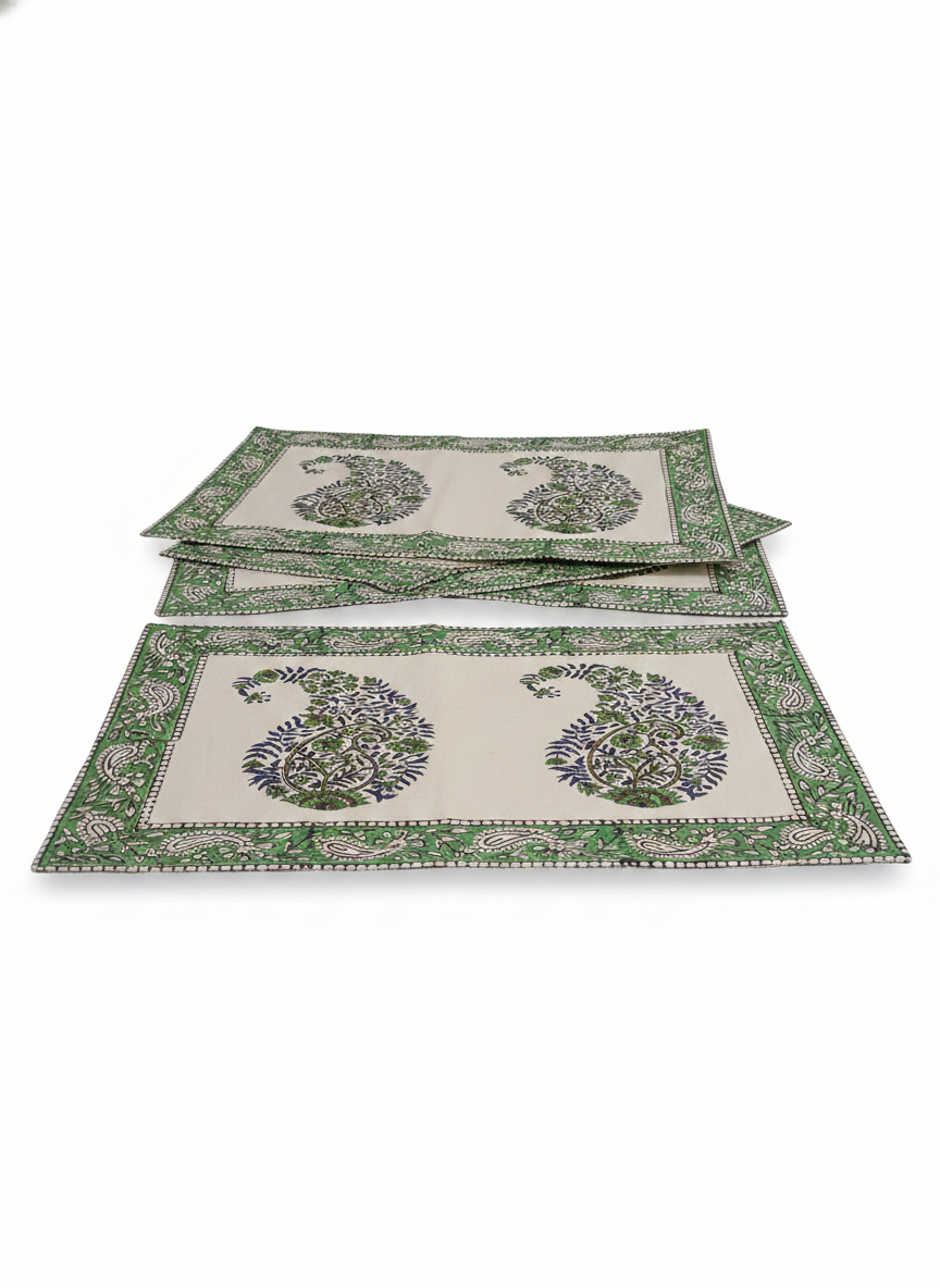 Artisanal Block Print Cotton Placemats