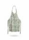 Green Leaf Block Print Cotton Apron