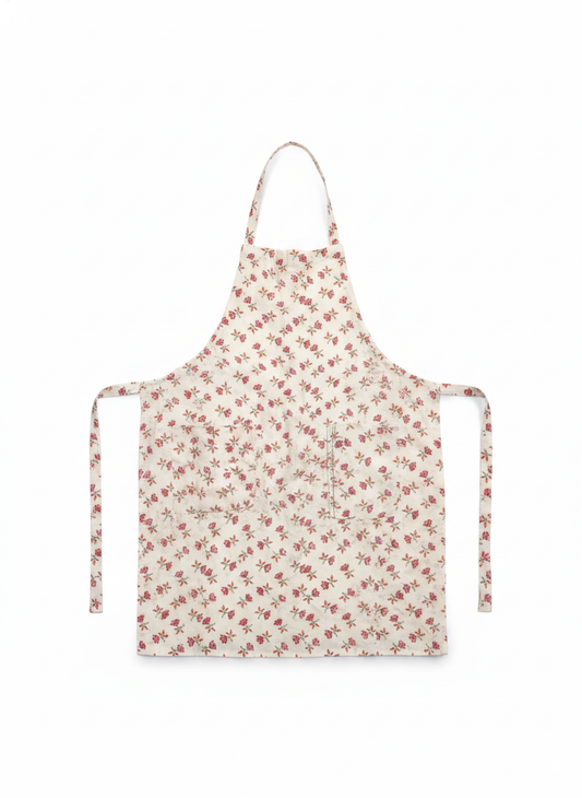 Pink Rosebud Cotton Apron