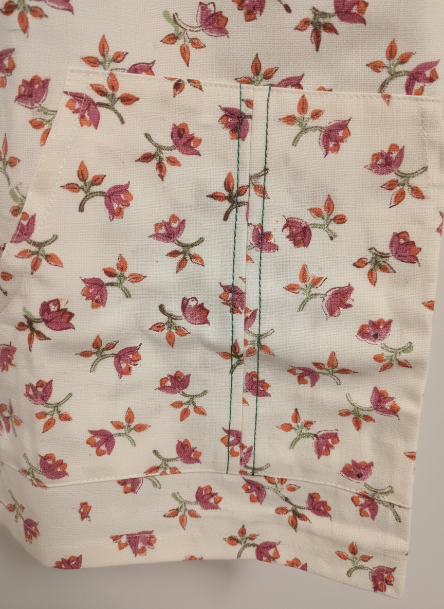 Pink Rosebud Cotton Apron