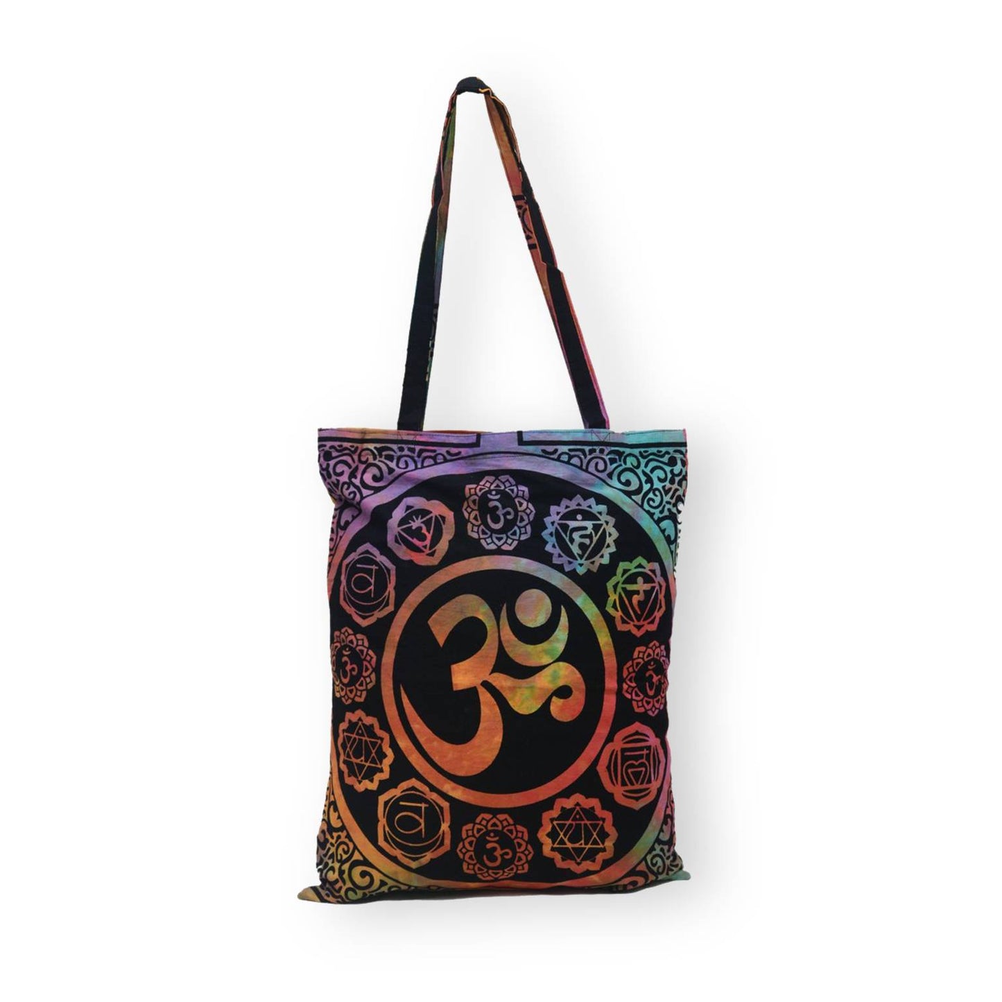 Tie Dye Shoulder Bag Boho Tote Bag Reversible Shopping Bag