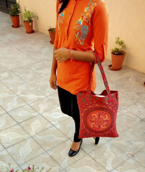 Mandala Bag Red Boho Cotton