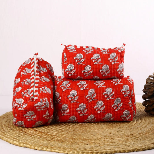 Cherry Red Heritage Travel Pouch