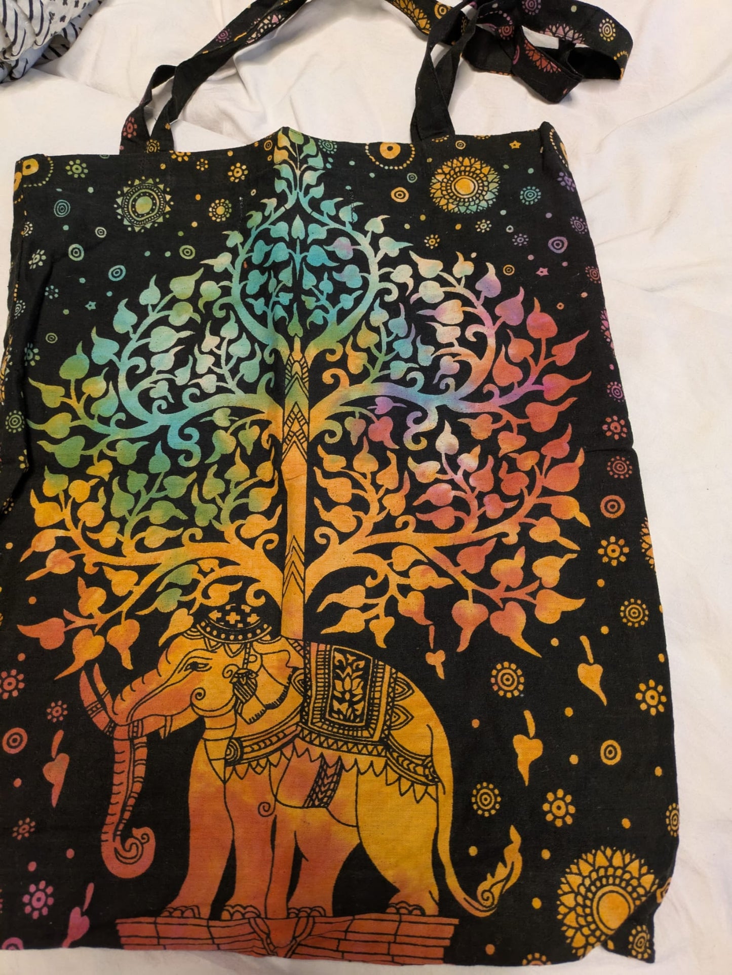 Tie Dye Indian Elephant Mandala Bag